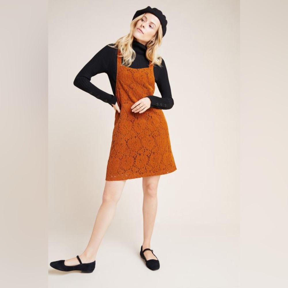 Anthropologie Dolan Hattie corduroy overall dress in bronze